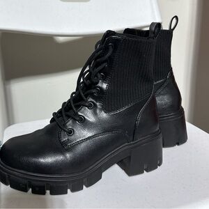 MIA Black Combat Lace-Up Boots